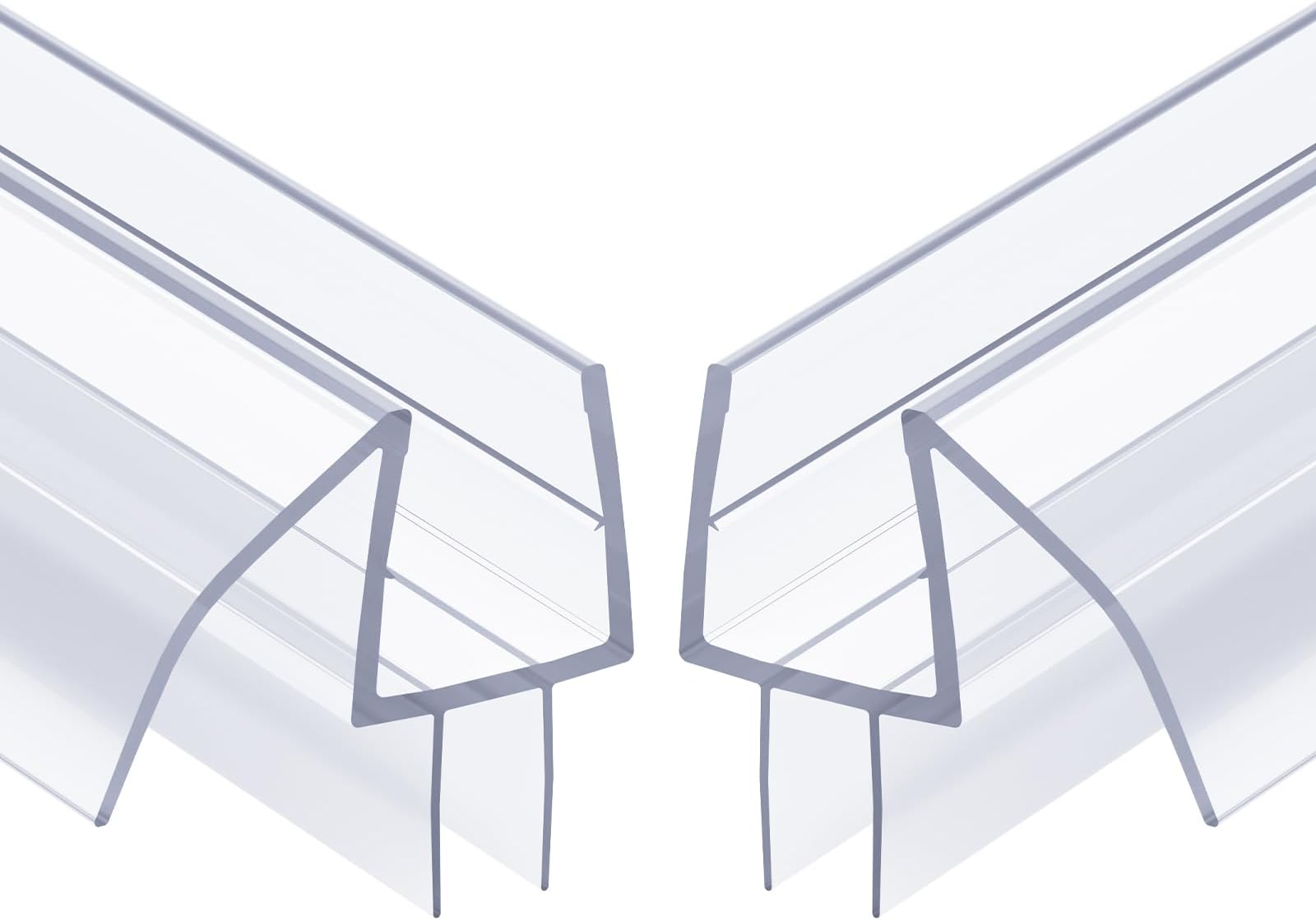 AmazerBath Frameless Shower Door Bottom Seal 39 inch (Set of 2) - Clear, Suitable for 3/8 Inch Glass, Modern Style