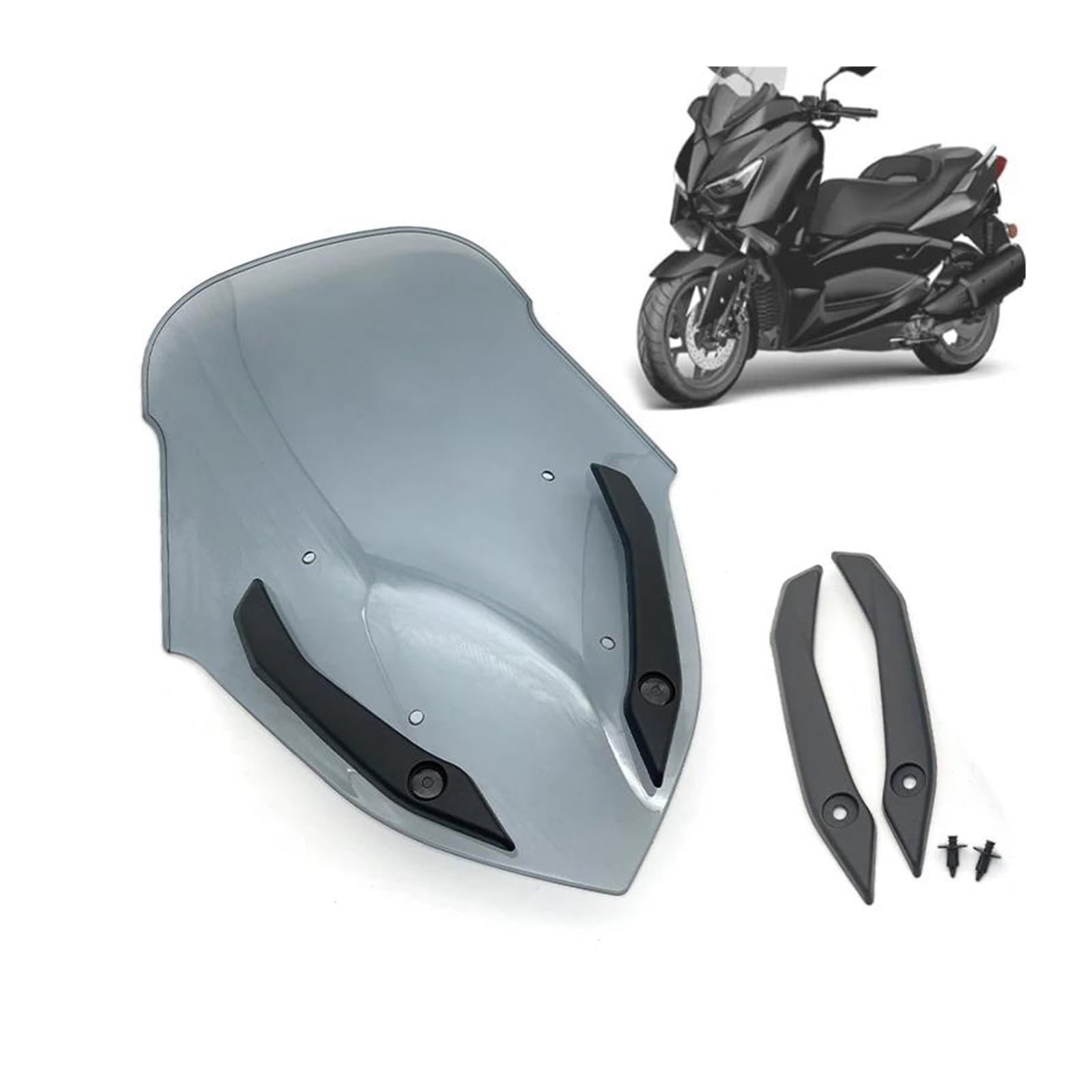 Do Motocykla YAMAHA, X-MAX300, N-MAX155, 2017-2024, Sportowa Szyba Przednia, Osłona , Przed Wiatrem Przedłużenie szyby motocykla(Clear 21-24 N-MAX155)