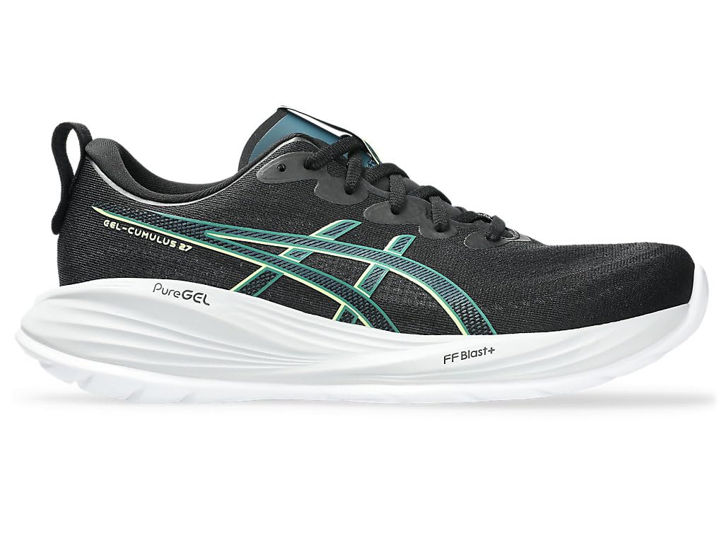 ASICS Mens Gel-Cumulus 27 Sneaker, Black Lucid Yellow, 6 UK