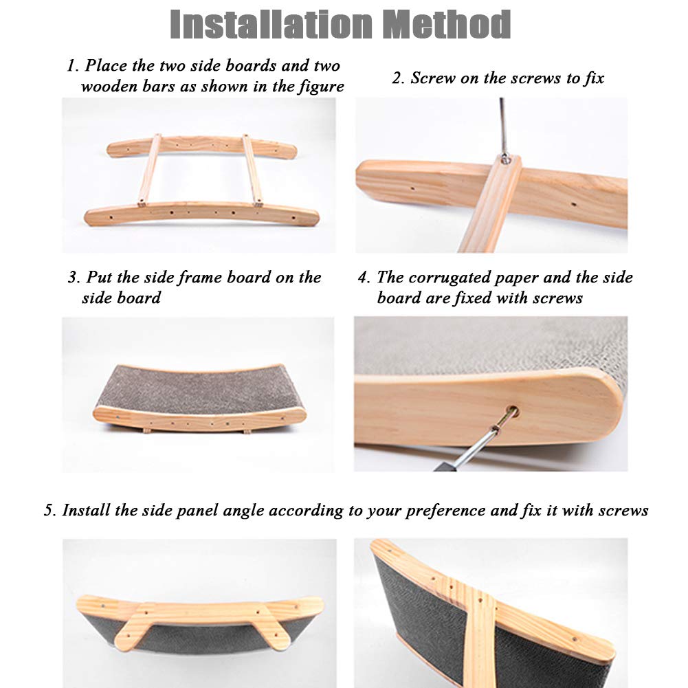 Cama De Salón Rascador para Gatos, Poste Rascador Vertical De Cartón para Gatos, Protector De Muebles con Almohadilla Rascadora De Cartón Ondulado para Gatitos De Interior, Juguete para Adultos