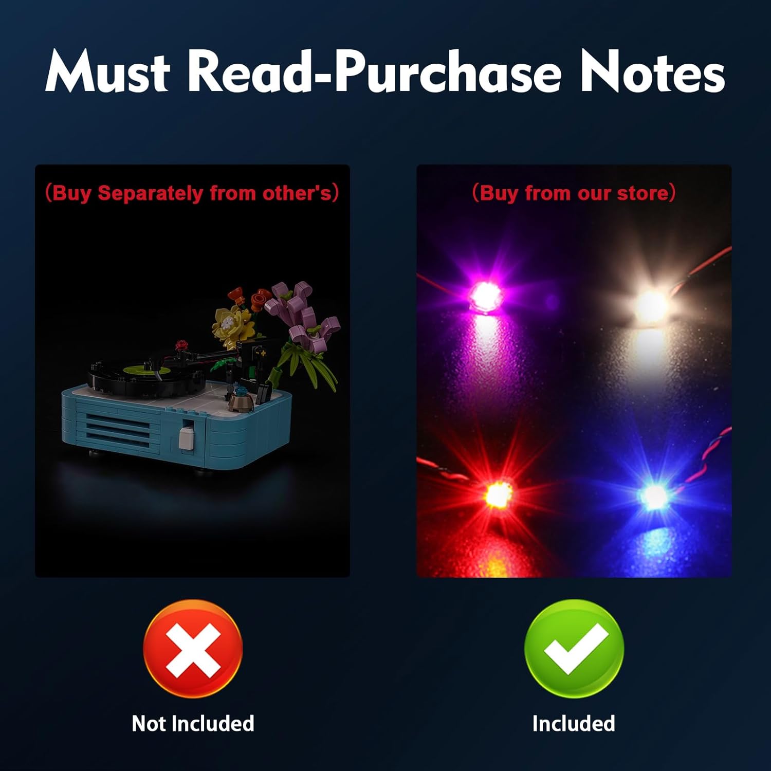 BrickBling LED Light Only, Compatible with Lego Creator 3 in 1 Record Player with Flowers 31172-Not Come with Model