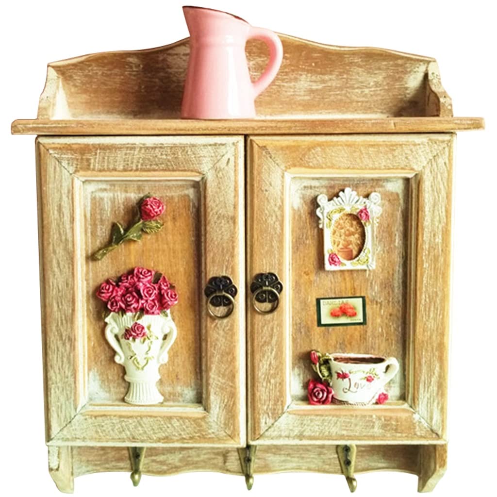 XDgfjrCGKJ American Retro Style Wall-Mounted Key Cabinet(Natural Color C)
