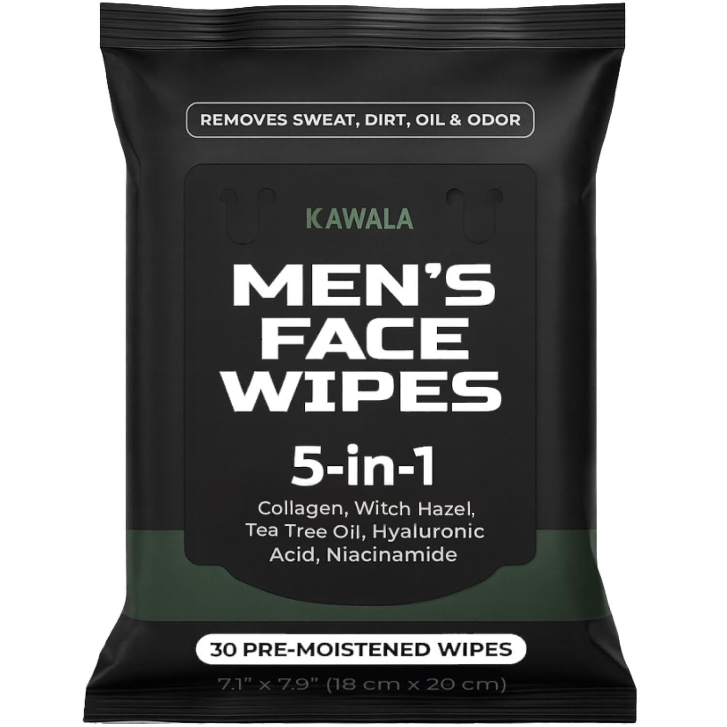 KAWALA Men's 5-in-1 Anti-Aging Face Wipes