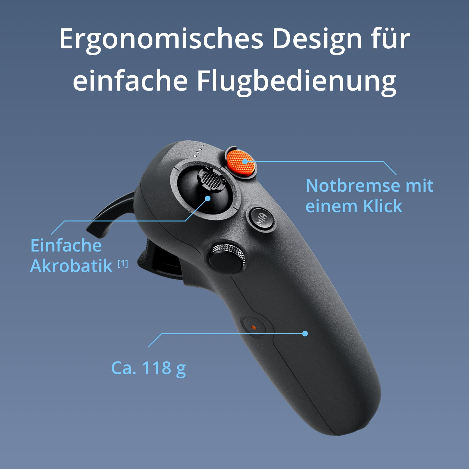 DJI RC Motion 3, FPV Smart-Fernsteuerung mit immersiver Bewegungssteuerung, kompakt und tragbar, One-Click Notbremse, AR Cursor, intuitiver Drohnen-Controller, Multi-Modell Kompatibilität