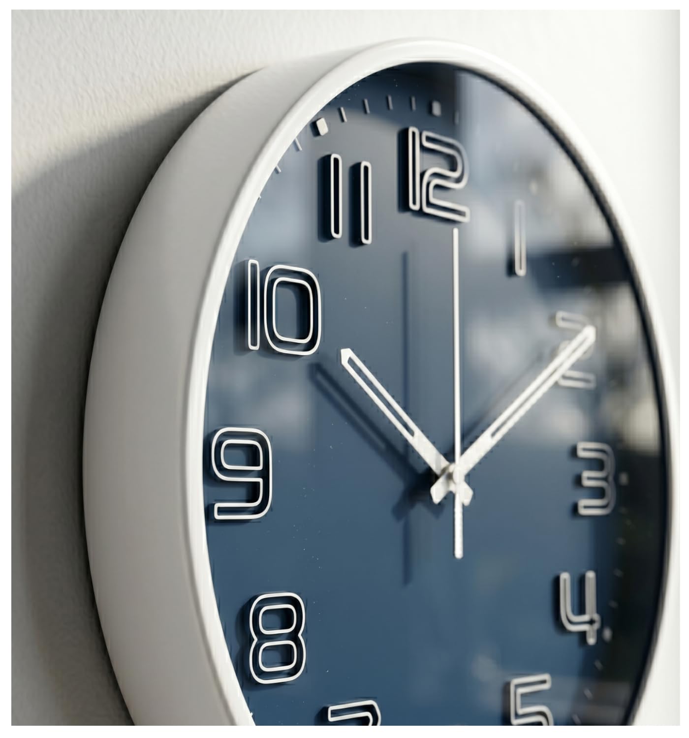 Relógio de Parede 30cm Azul Marinho Minimalista | Elegância, Precisão, Para Decoração
