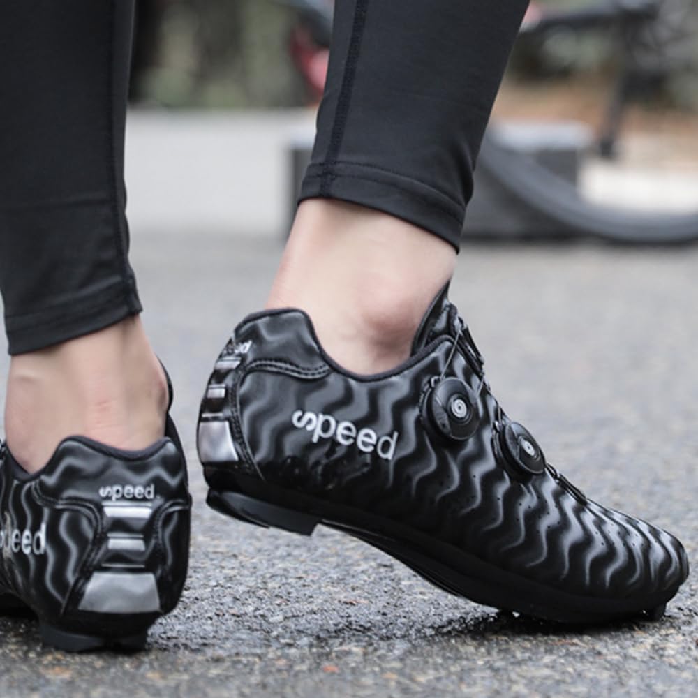 Scarpe da Ciclismo per Uomo E Donna con Sistema di Chiusura A Rotella, Sneaker Traspiranti E Antiscivolo per Spin Indoor, Fitness All'aperto E Uscite su Lunga Distanza
