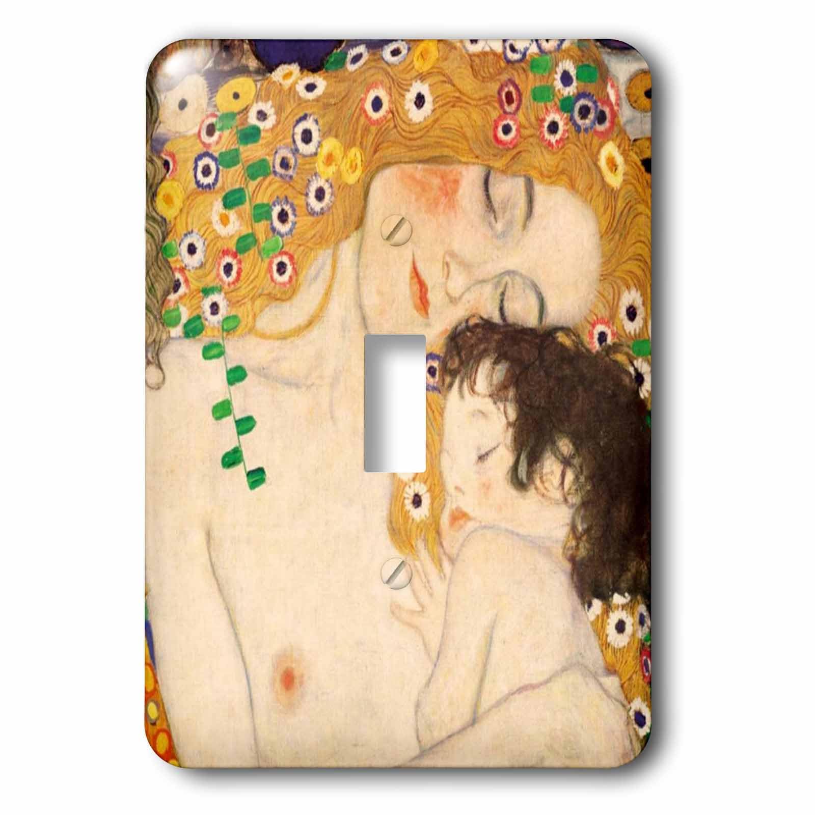Interruptor de interruptor único Gustav Klimt Madre e hijo para decoración de pared vintage