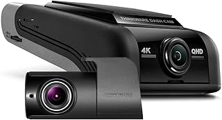 THINKWARE U1000 Dual Dash Cam 4K UHD 3840X2160 Front Cam, 2K 2560X1440 Rear Cam, 150° Wide Angle Dashboard Camera Recorder with G-Sensor, w/Sony Sensor, Parking Mode, WiFi, GPS, Cloud Enabled
