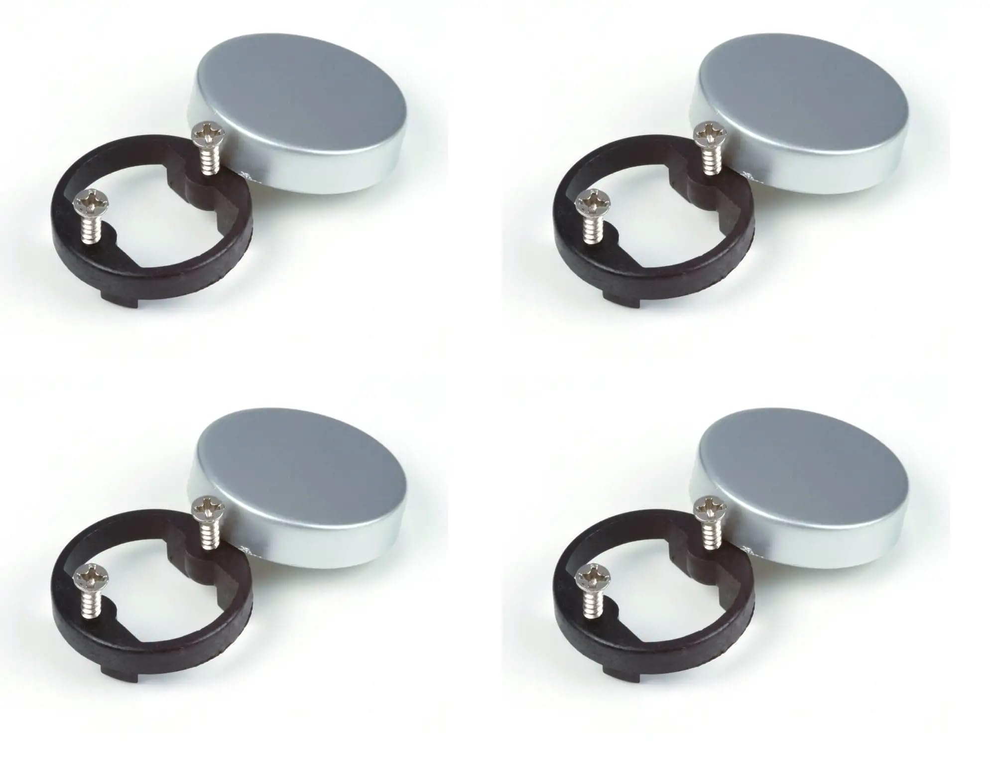 4 Tapas Para Bisagras - Níquel Mate (33mm) - Ideal Para Muebles