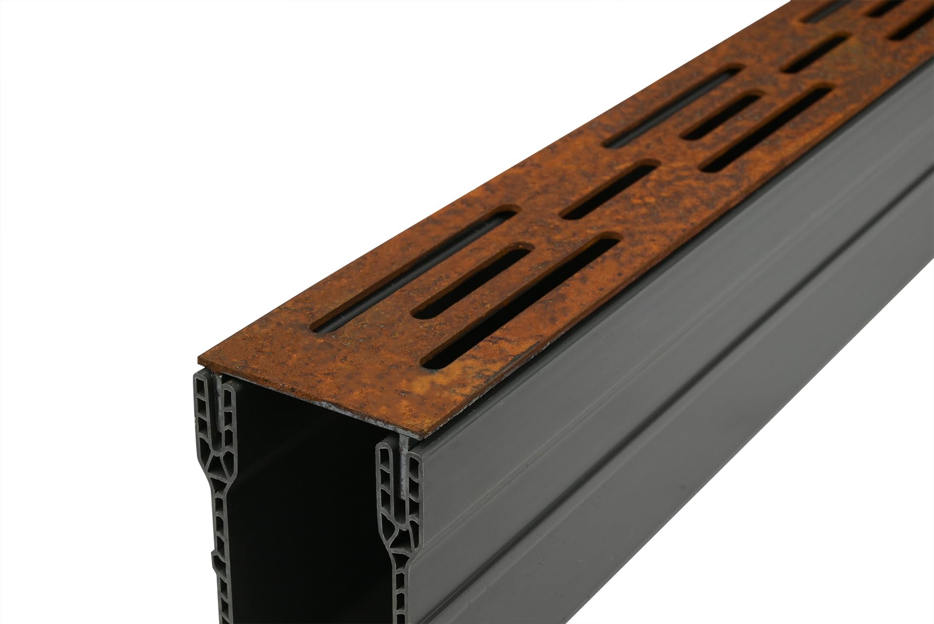 Canaline scolo acqua strette in acciaio corten 1000 x 55 x 100 mm - Per Pezzo