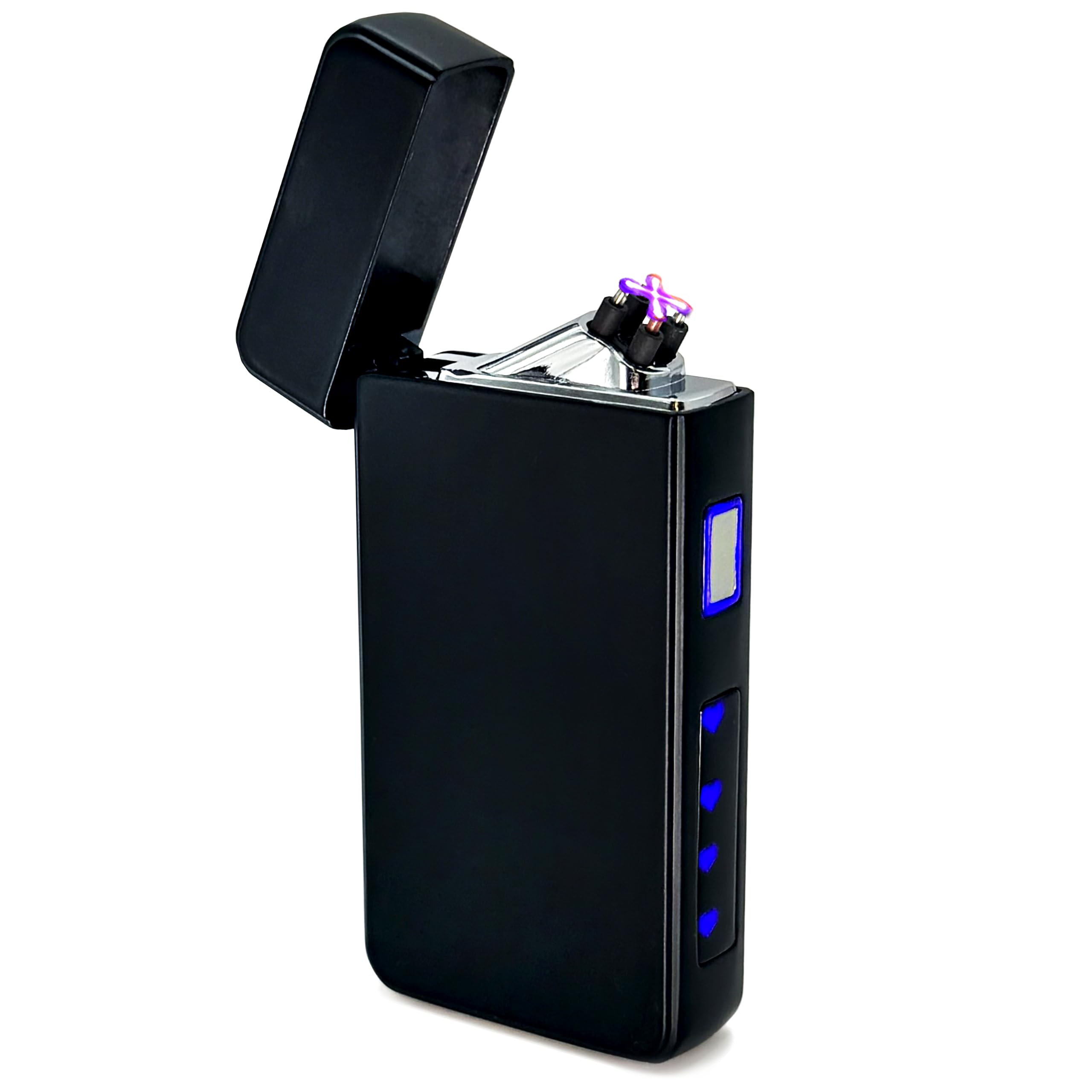 Briquet électrique Rolls – Cadeaux pour hommes – Briquets cool – Briquets électriques rechargeables – Cadeaux d'anniversaire pour hommes – (noir mat)