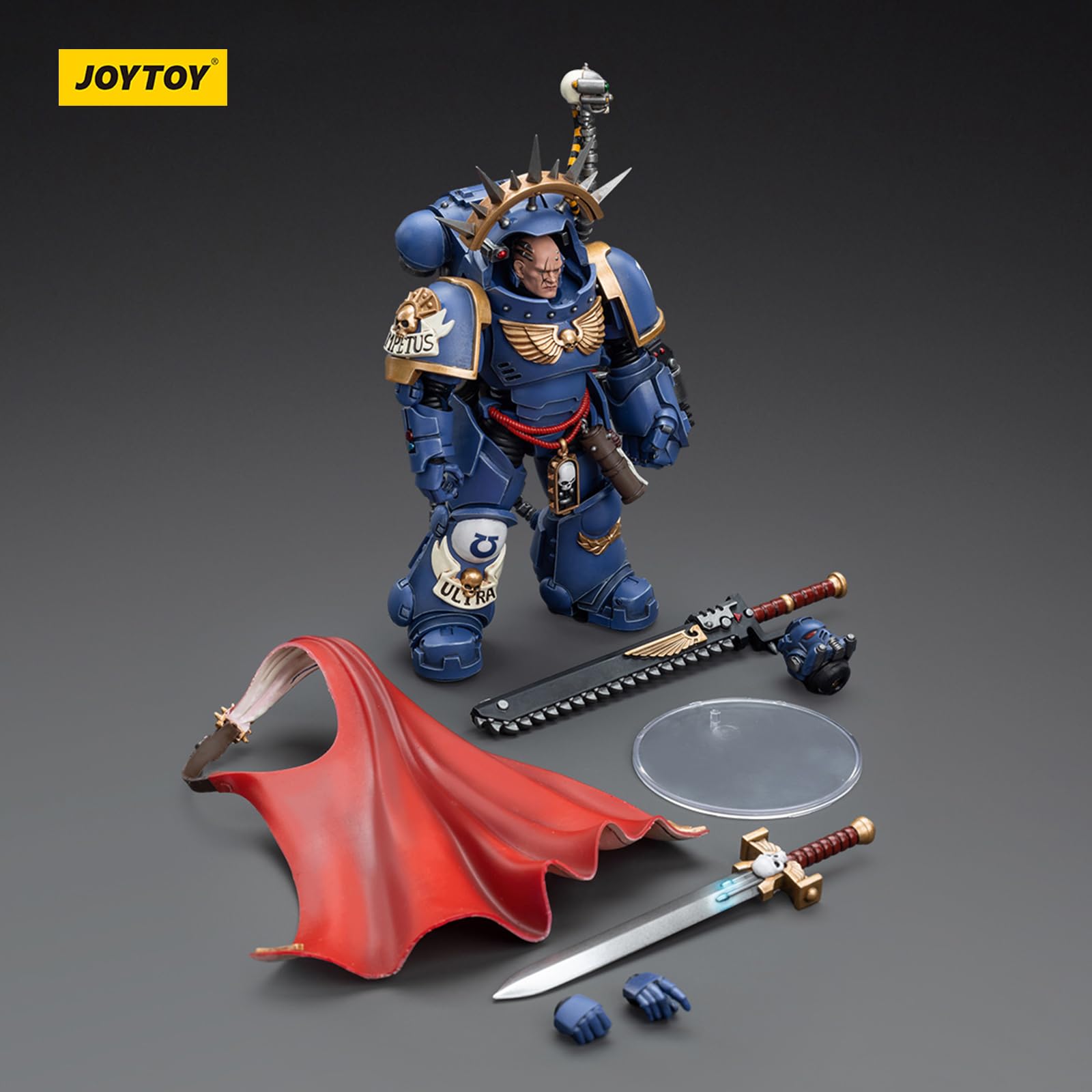 JOYTOY JT7745 40K 1/18 Action Figur Spielzeug, Ultramarines Captain in Gravis Armour, 4-Zoll Modell Set, Geschenk für Action Figur Enthusiasten und Sammler (MSS-7745)