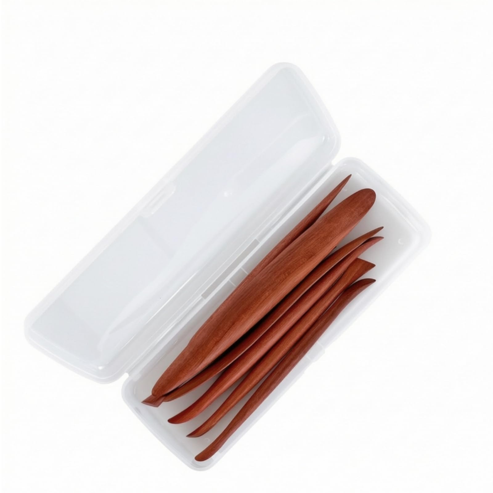 7 Pièces Ébauchoirs En Bois Précis Ensemble d’outils Molage En Bois Confortable pour Sculpteurs, Ensemble De 7 Outils De Sculpture En Bois De Rose Avec Boîte En PP