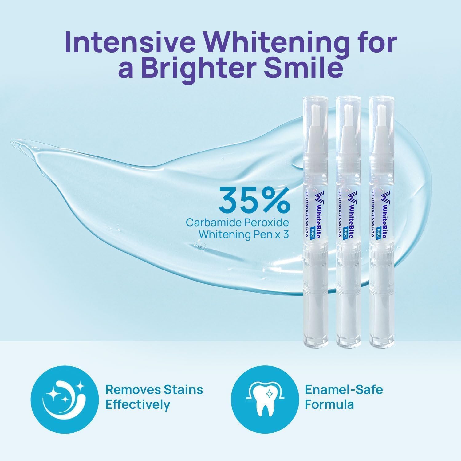 Whitebite Pro Teeth Whitening Kit for Sensitive Teeth – 32X LED Light + 35% Carbamide Peroxide Gel + Remineralizing Gel | Dental-Grade Whitening at Home Flavor Strawberry