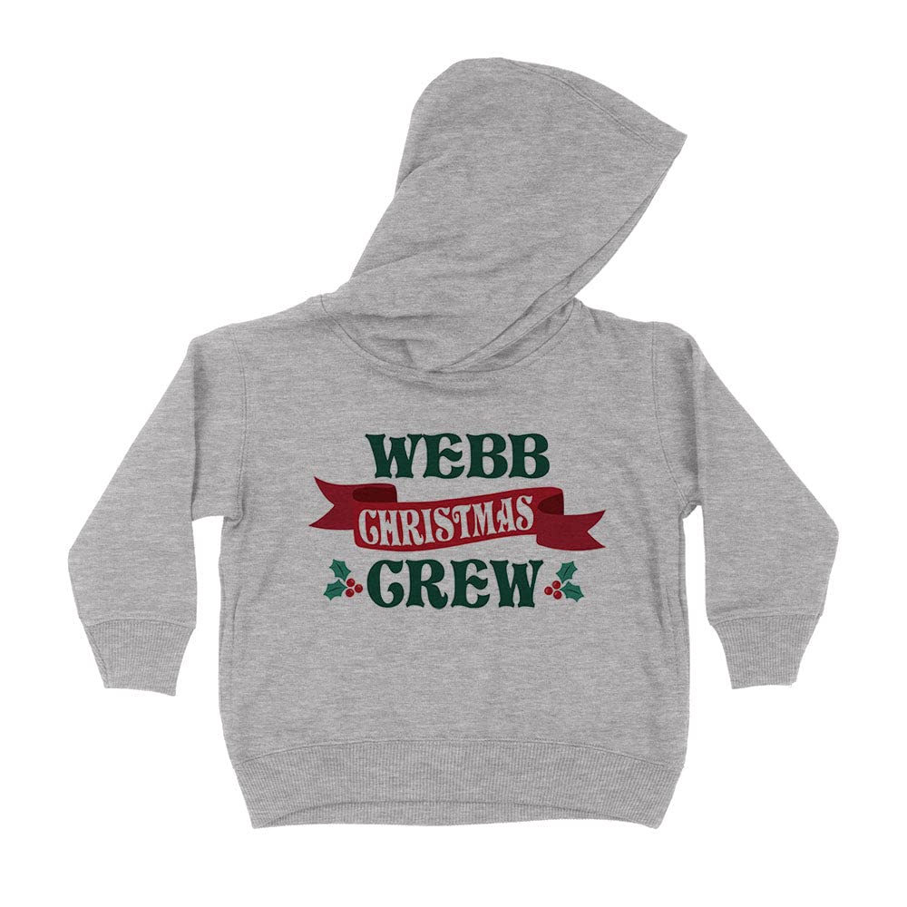 Webb Christmas Crew Kids Hoodie Sweatshirt Toddler 5T Heather Grey