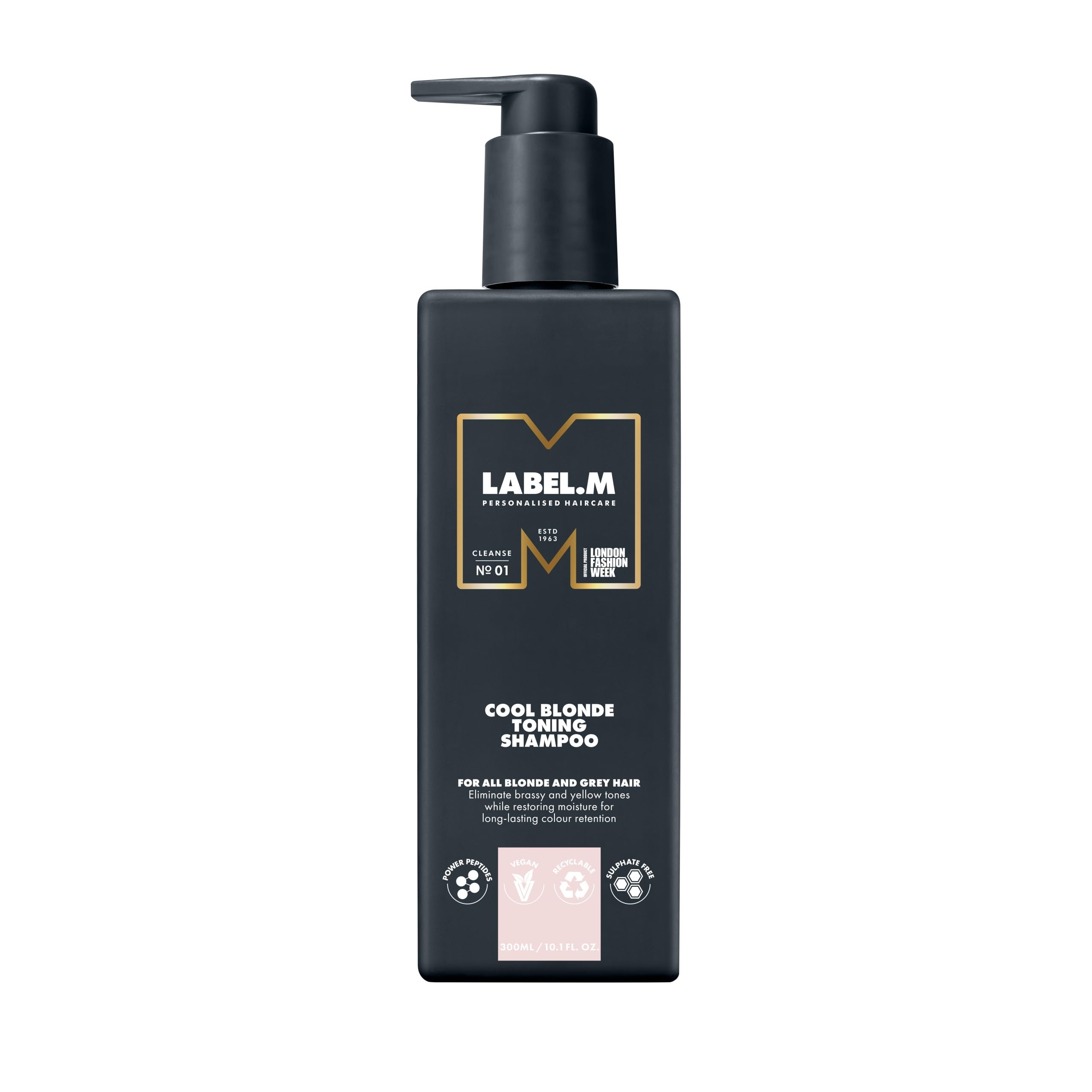 LABEL.M Cool Blonde Toning Shampoo 300ml – With Recyclable Pump