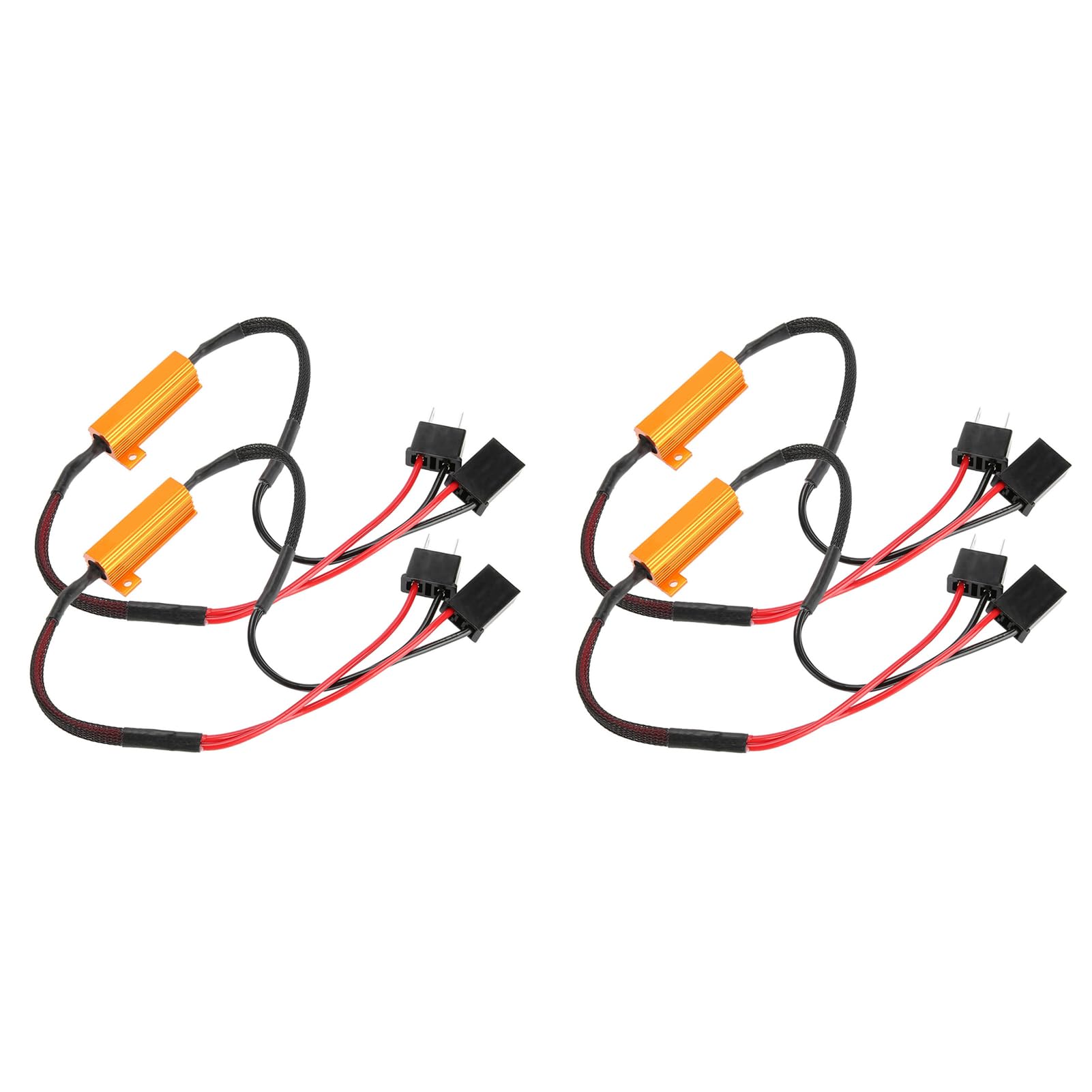 4Pcs LED Load Resistor Load Resistor Decoder Headlight Decoder for H7 Headlight Anti Hyper Flash No Error Load Resistor Wiring