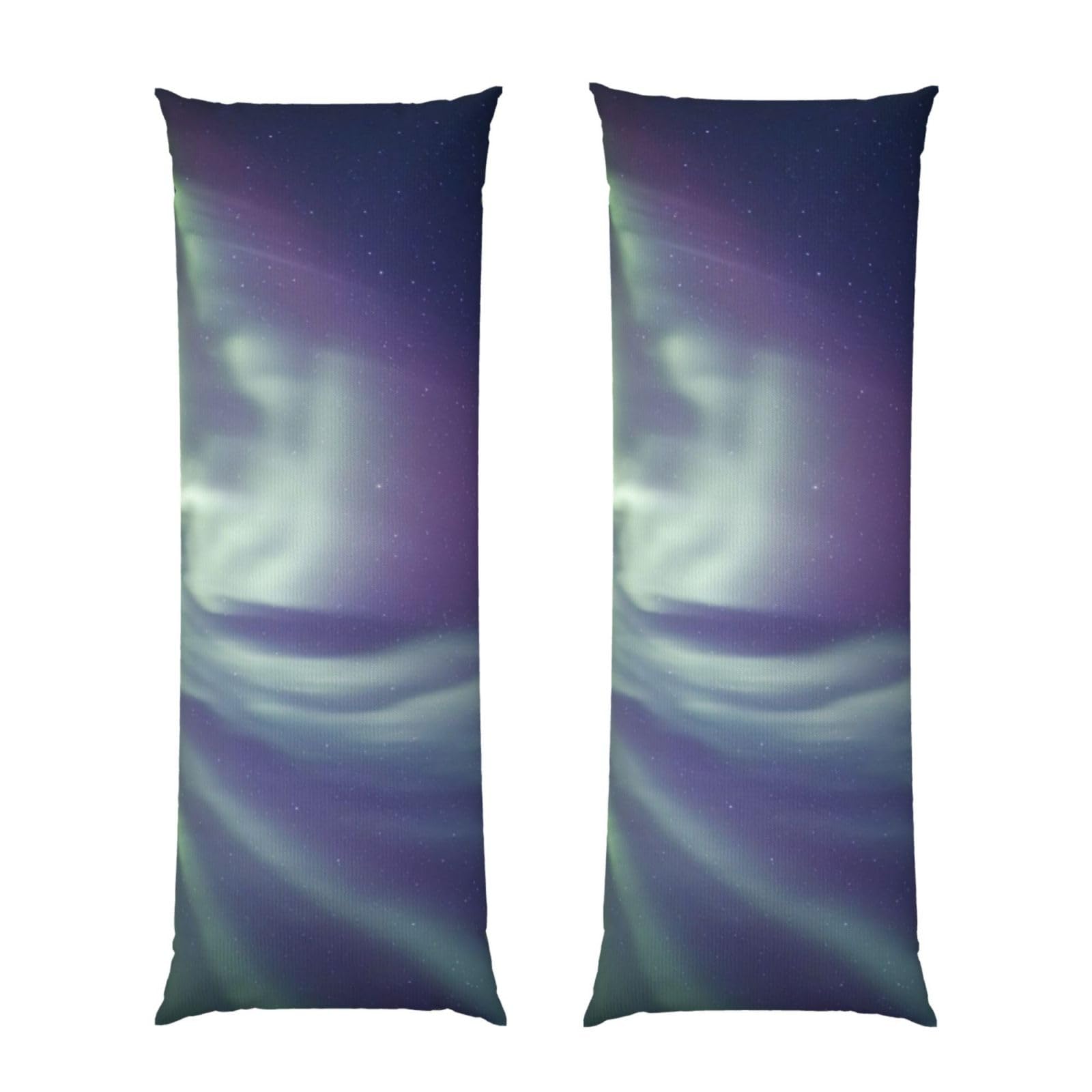 Taie d'oreiller longue imprimée aurore 50x150 cm en coton doux pour lit double