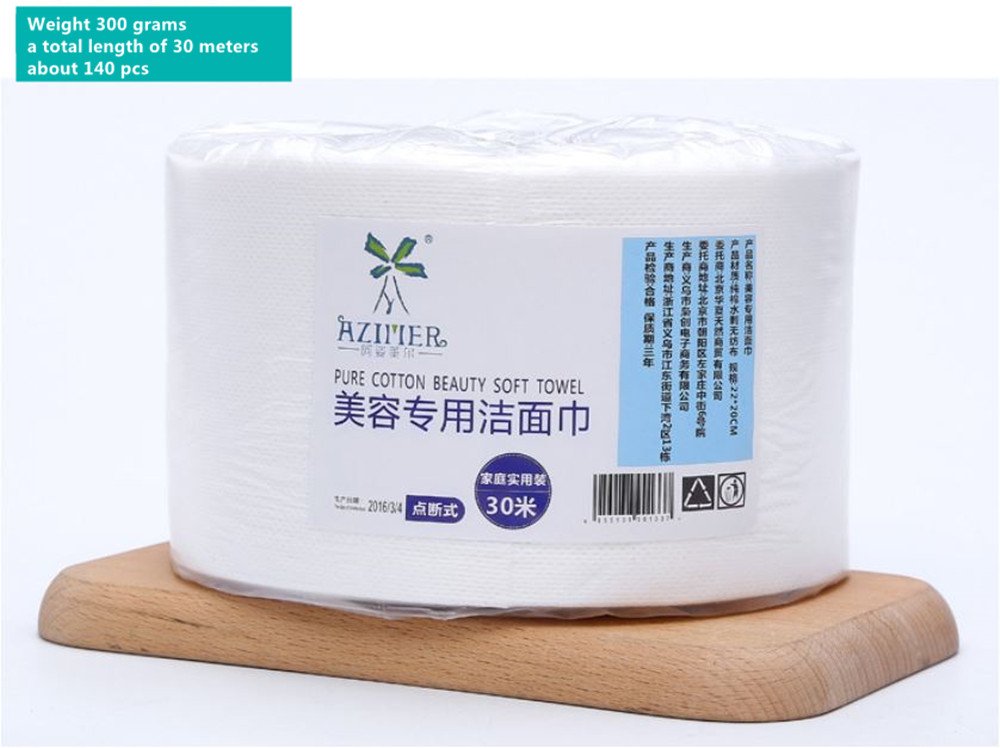 XICHEN1 Roll of 140 sheets Disposable Towel for Washing Face Cotton Pads Cosmetic Cotton