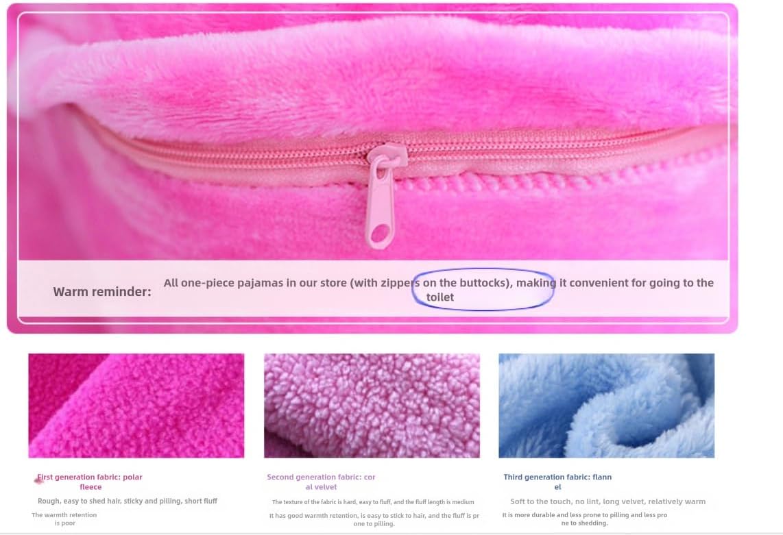 NXLYDZSW Unisex Kids Cosplay Costumes,Flannel Animal Onesie Sleepwear Costumes for Girl - Image 6