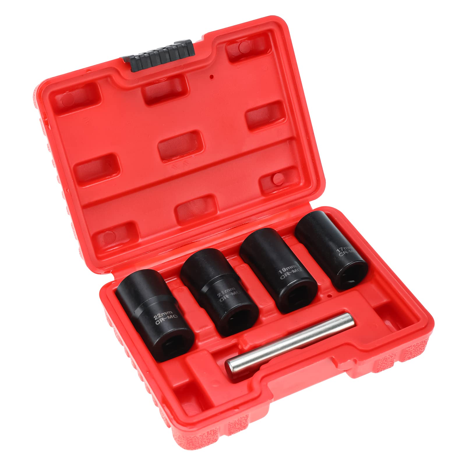 BTSHUB Twist Socket Set Lug Nut Remover Extractor Tool, 5Pcs Metric Bolt and Lug Nut Extractor Socket Tool Kit