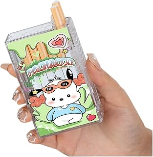 2024 2 in 1 Lighter with Cigarette Case, Hello Kitty Clear Case Lighter, Windproof USB Rechargeable Lighter, Flameless, Windproof, Moisture Resistant, Waterproof Gifts for Men (Color : C)