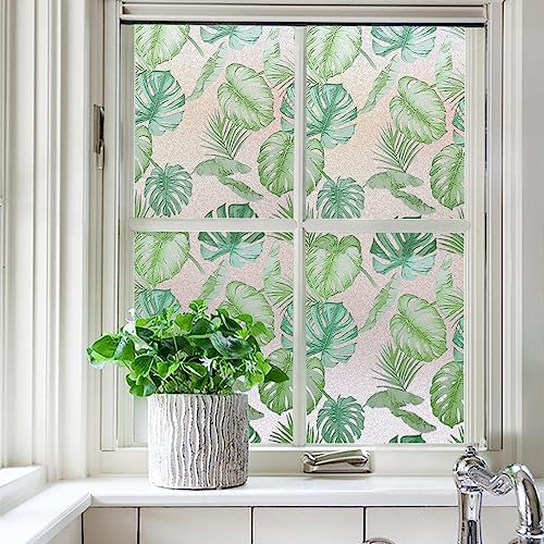 JOLIHOME Stained Privacy Window Film Painted Glass Window Sticker No-Adhesive Frosted Vinyl Film Reusable Static Cling Film Rolls for Bathroom Living Room Decor Tortoise Bamboo Pattern 44.5x200cm - Cosy Home Interiors JOLIHOME Stained Privacy Window Film Painted Glass Window Sticker No-Adhesive Frosted Vinyl Film Reusable Static Cling Film Rolls for Bathroom Living Room Decor Tortoise Bamboo Pattern 44.5x200cm