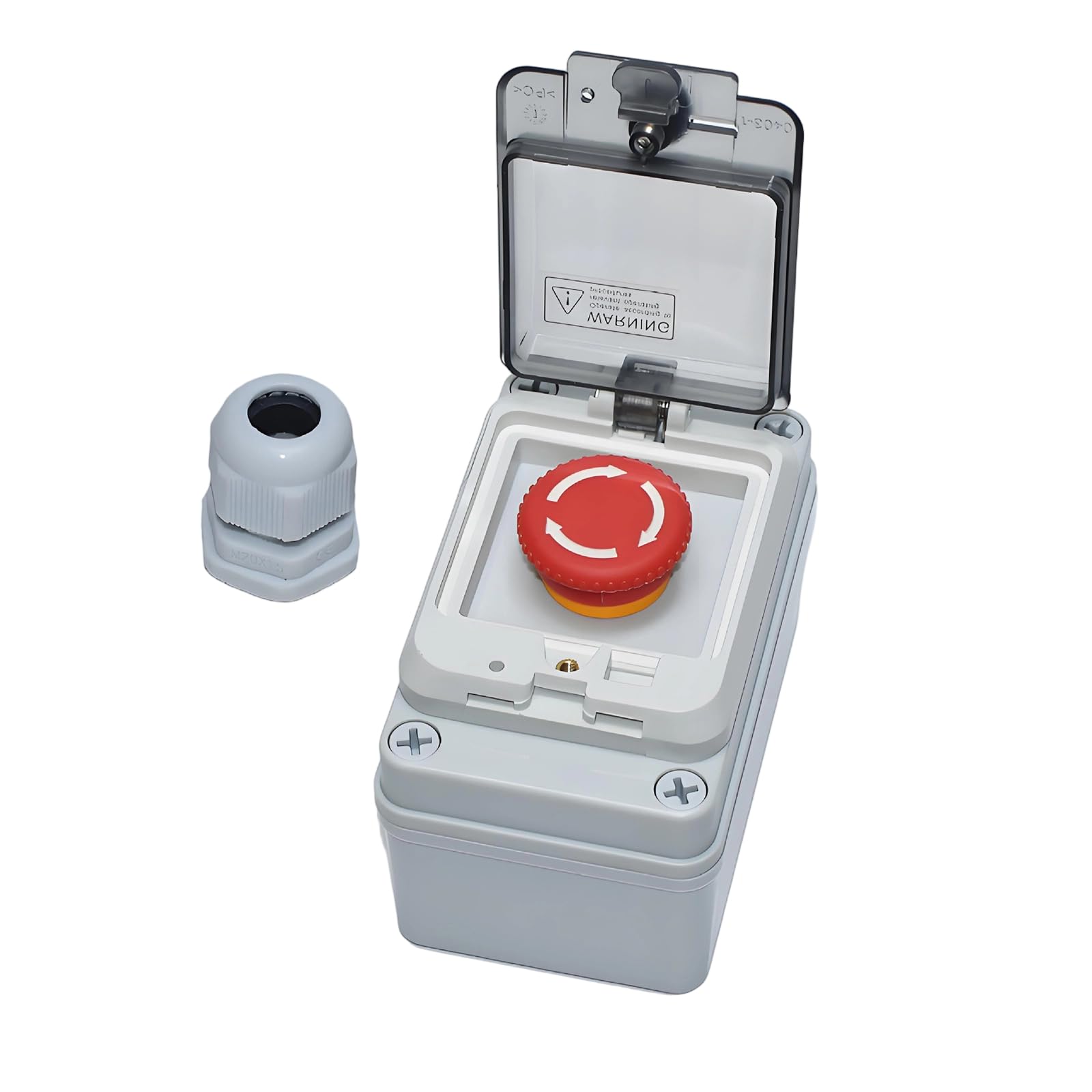 Kaeltsyn B Industrial Emergencies Stop Utton Enclosure With Dustproof Cover Industrial Control Utton For Machinery 660V 10A Motor Crisis Stop