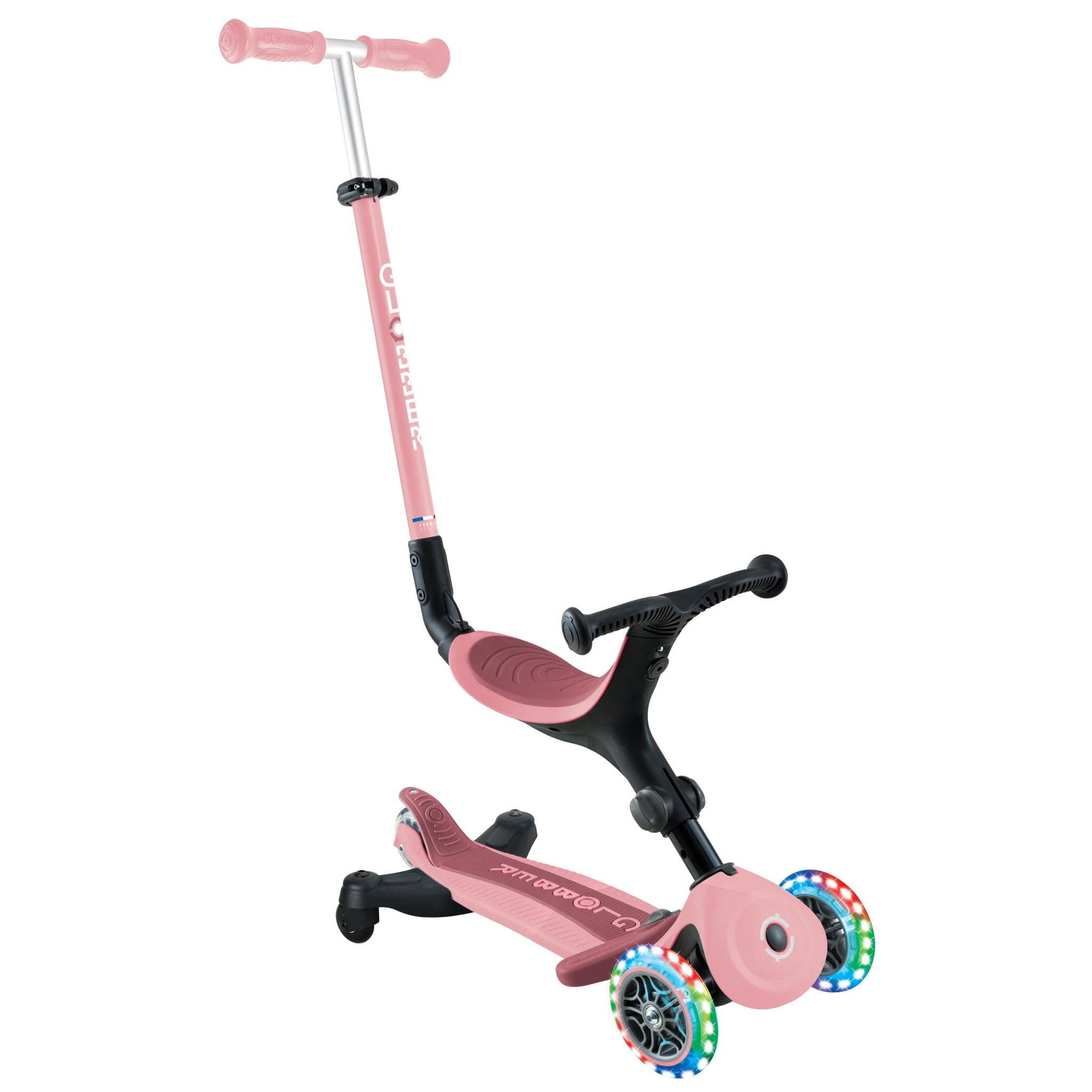 Globber - GO•UP Active Lights 360 - Trottinette évolutive 3 Roues avec siège et Module 360 - Enfants dès 15 Mois -​Vert Menthe