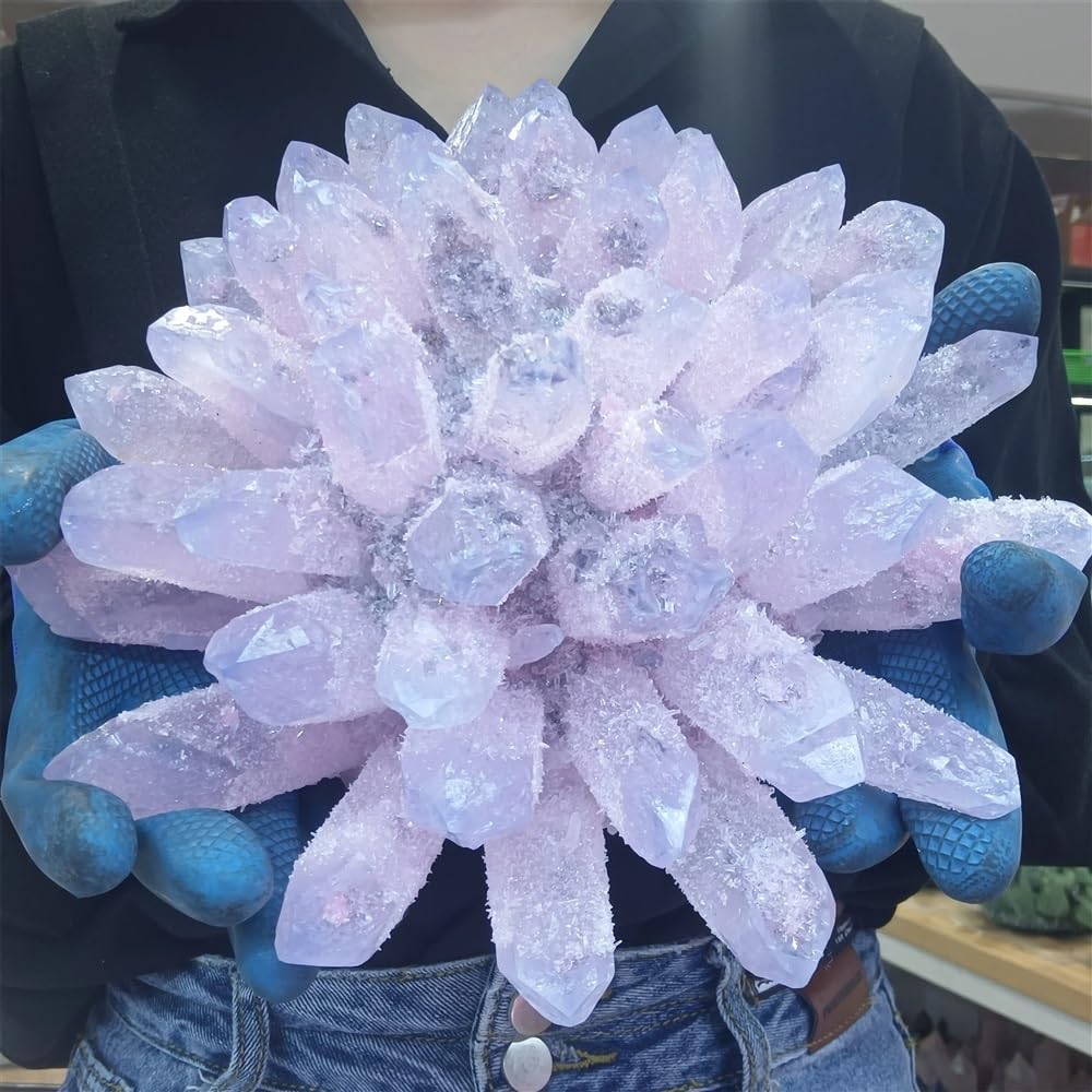 LLBOGRGGN Stone Shallow Crystal Clusters Quartz Home Decor(Size:410-500g)