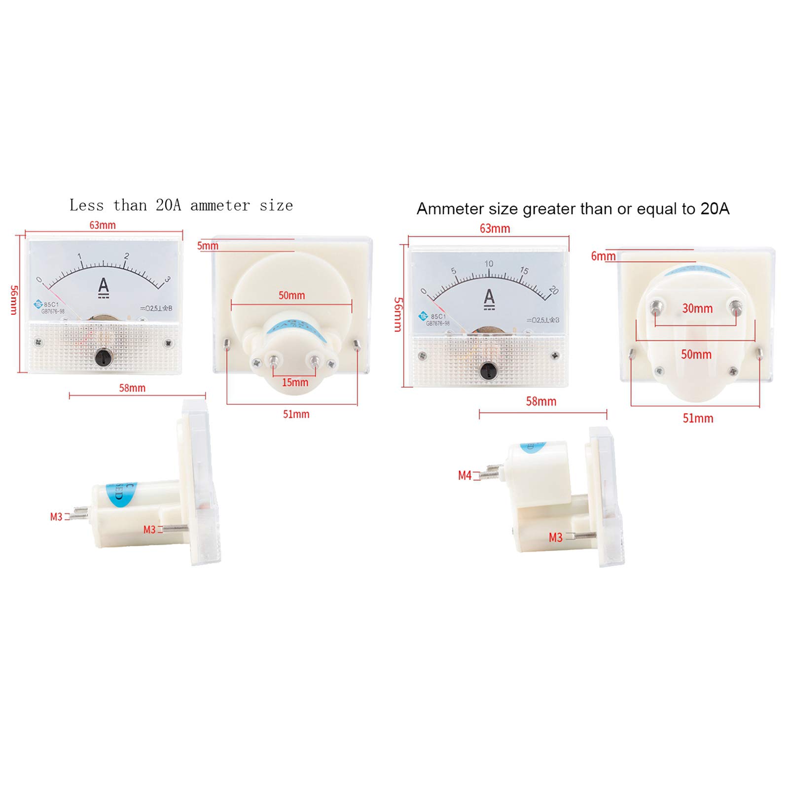 AMP Microamp Amperometro Corrente Meter Gauge DC 0-100uA