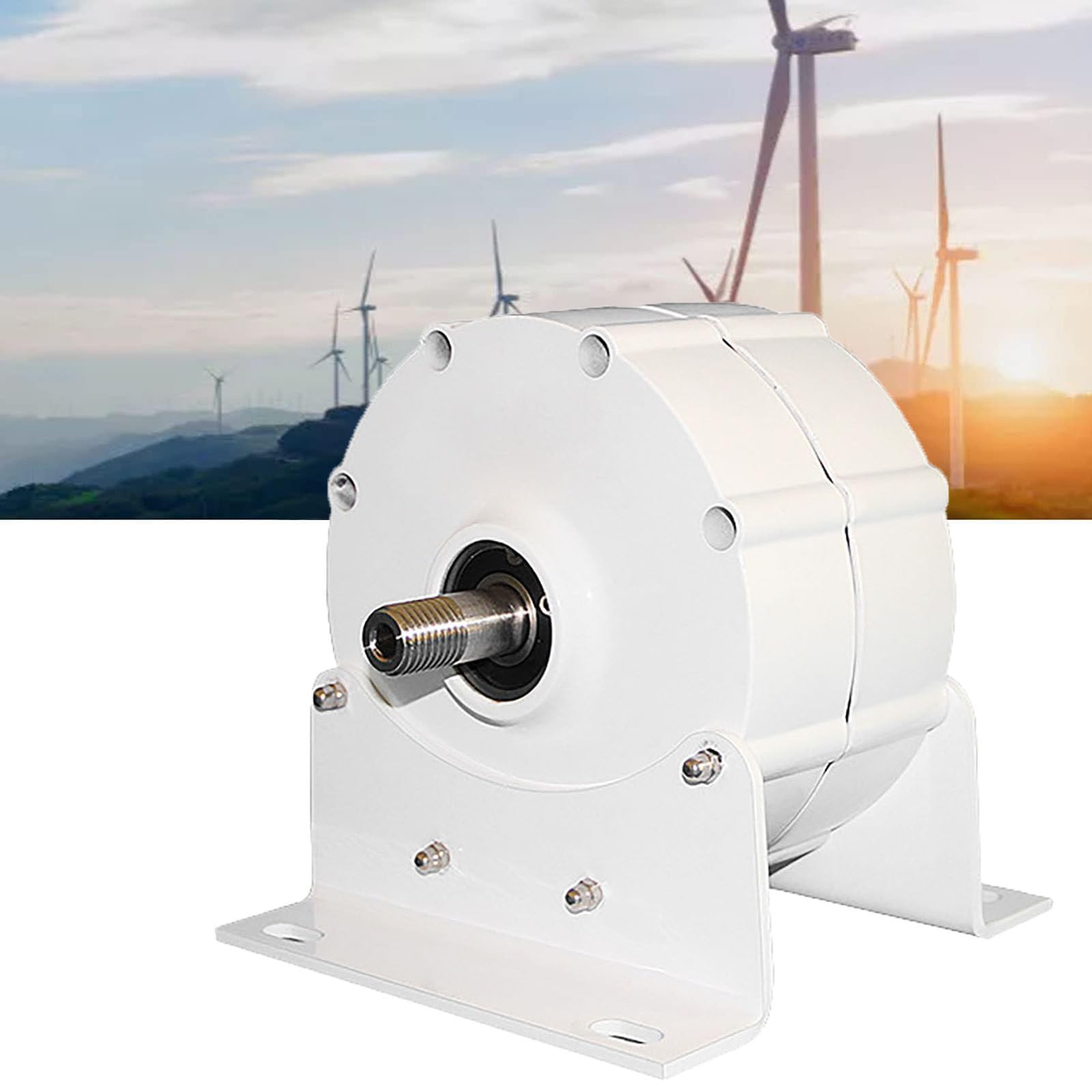 3-Fazowy Alternator, Domowy 3-Fazowy Generator PrąDu Z Magnesami TrwałYmi Z Metali Ziem Rzadkich Do Pionowych I Poziomych Turbin Wiatrowych 12V 24V 48V BiałY,800W-24V