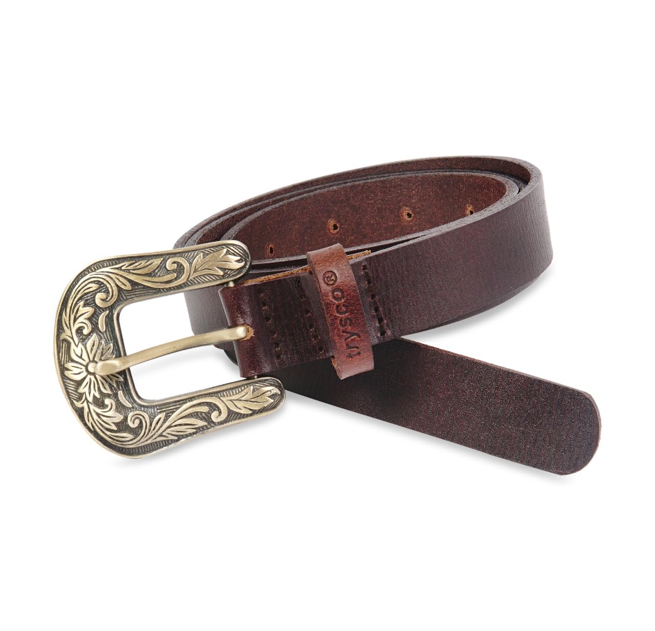 trysco�, Pure Genuine Leather, Girls/Women Multi Purpose Belt (Waist Size -28") (width 23MM) (Brown) - Image 3 thumbnail