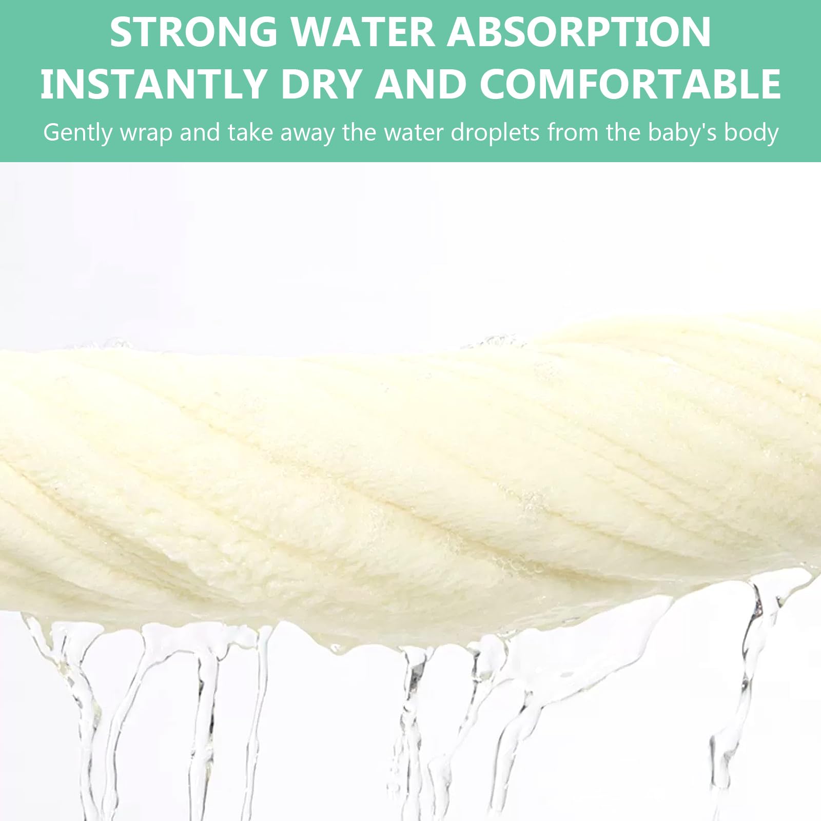 BORDEAG Cape de Bain Bébé: 3 Pièces Sortie de Bain Bébé, Serviette de Bain 80 x 80 cm, Serviette Naissance Coton, Poncho de Bain Bebe Doux Absorption Forte, Fille Garcon