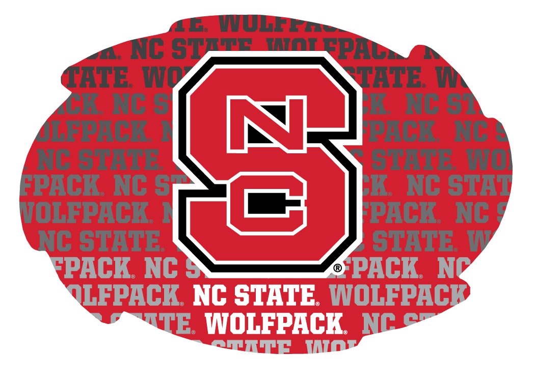 NC State Wolfpack 5x6 Inch Word Swirl Magnet Officially Licensed Collegiate Product