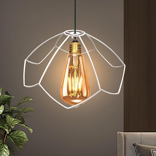 Miniatura 5 de Pantalla de lámpara Marco Anillo de jaula de alambre Sombras de lámpara DIY Soporte práctico Cubierta de luz Lámpara Vintage Jaula Pantalla