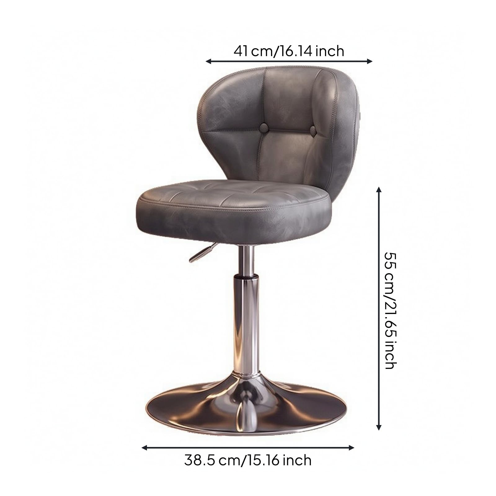 Sharplace Taburete Giratorio Ergonómico, Gris