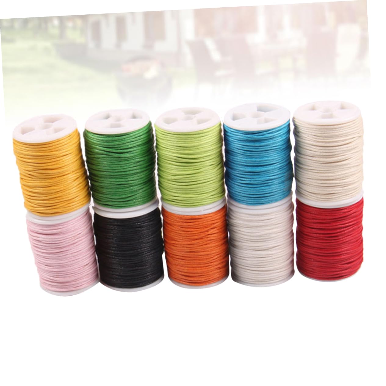 STOBOK 2 Sets 1 Mm X 10 M Gewachste Baumwollstrickschnur Robustes Geflochtenes Seil Zum Dekorieren Basteln Präsentieren Binden 10 Stück * 2