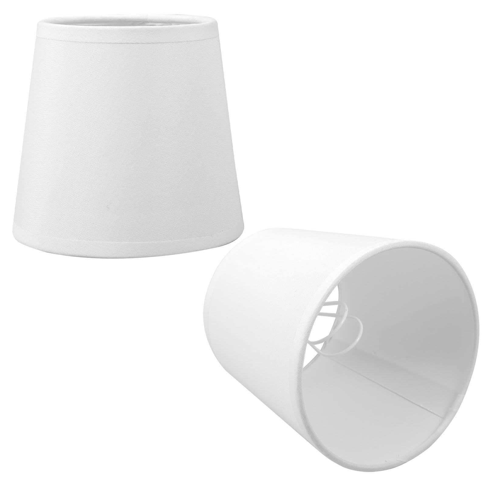 Pantalla de Lámpara de Tela Clip E14 Color Blanco para Mesa