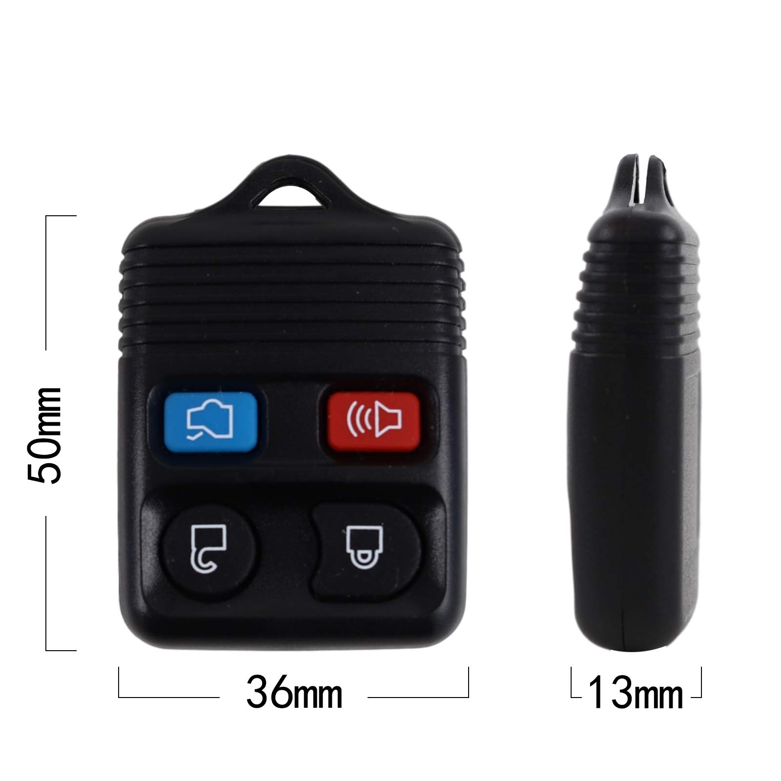 Pilida Keyless Entry Remote Replacement For Ford/Lincoln/Mercury - 4 Button, Pack Of 2