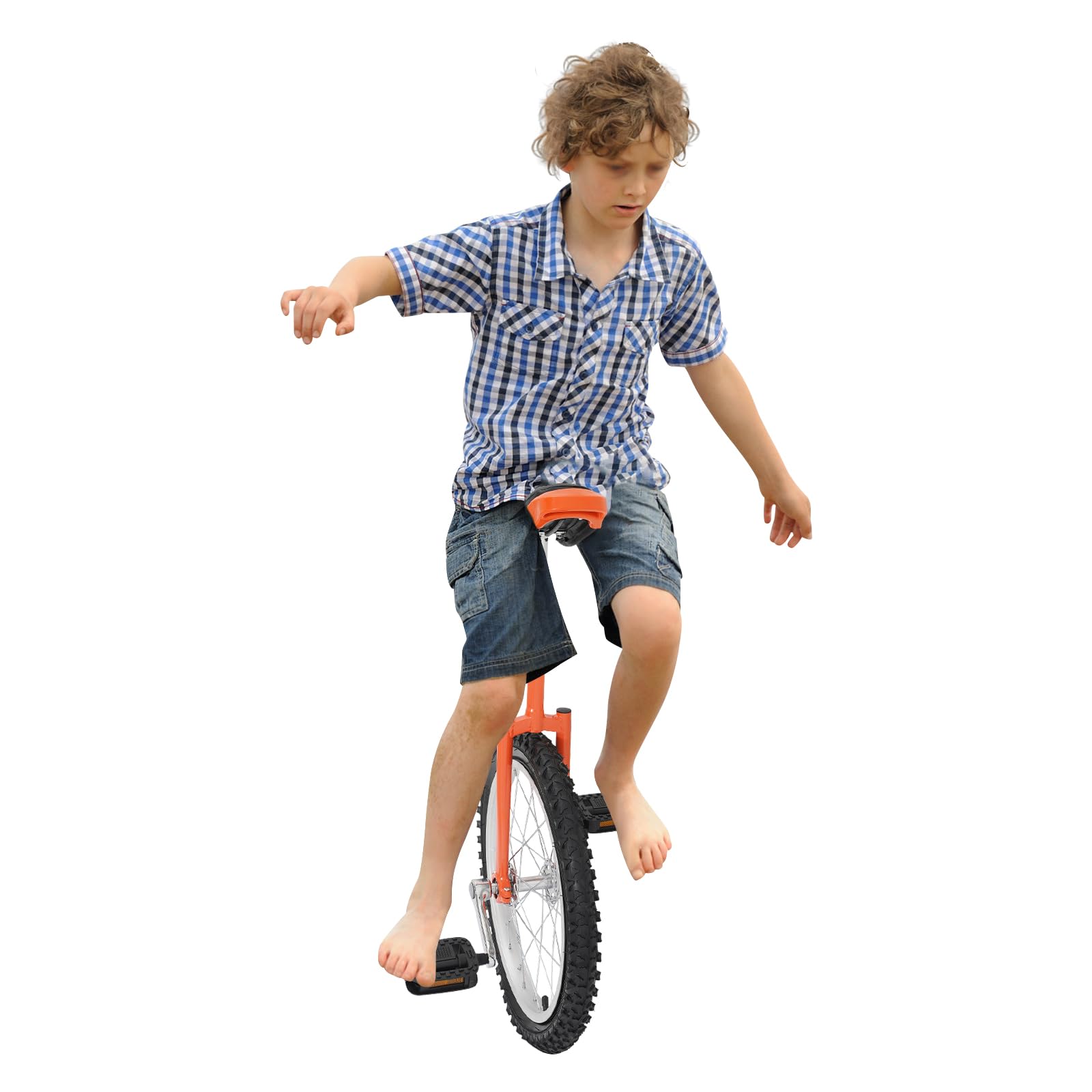 wruoiweods 16/18/20/24 Inch Unicycle Outdoor Unicycle with Excellent Steel Frame,Leakproof Tire,Adjustable Height,Curved PU Seat, Adults Kids Outdoor