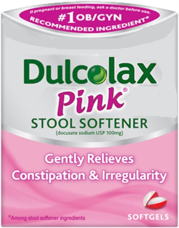Dulcolax Pink Stool Softener Softgels, 25 Caps by Dulcolax