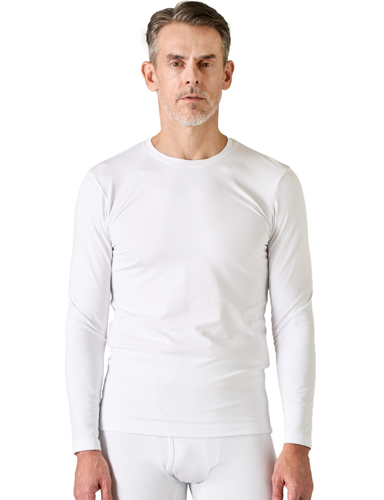 LAPASA Camiseta Termica Hombre Manga Larga Cuello Redondo Ropa Interior de Invierno Top Thermal Ligero/Cálido/Extra Cálido M09/M26/M55 — view 11
