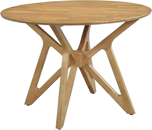 Miniatura 3 de Coaster Home Furnishings - Elowen - Madera - Juego de comedor de 5 piezas con mesa de comedor redonda y sillas tapizadas marrón claro - Comedor y