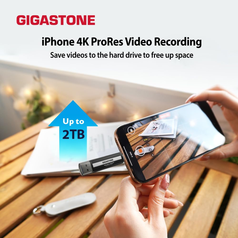 Gigastone SSD Esterno USB-C 1 TB PS5 iPhone 15 USB 3.2 Gen2 1050 MB/s Tipo-A + Tipo-C Unit? SSD Portatile per MacBook iPad Playstation Xbox SSD da Gioco Disco Rigido di Backup