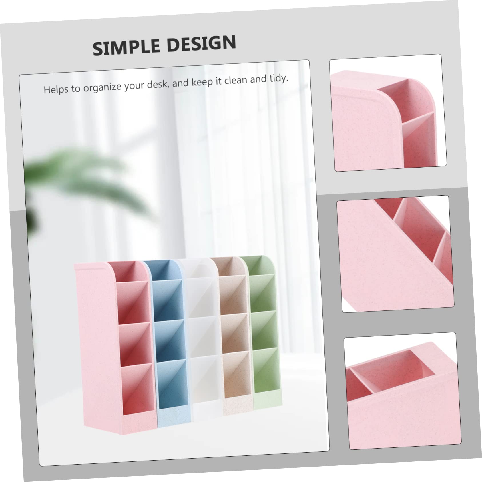 Artibetter 2 Set Portapenne Scrivania Multigriglia Scomparti Plastica Resistente Organizer Penne Tavolo Compatto E Leggero Per E Scuola Design Elegante E Robusto 5 Pezzi * 2