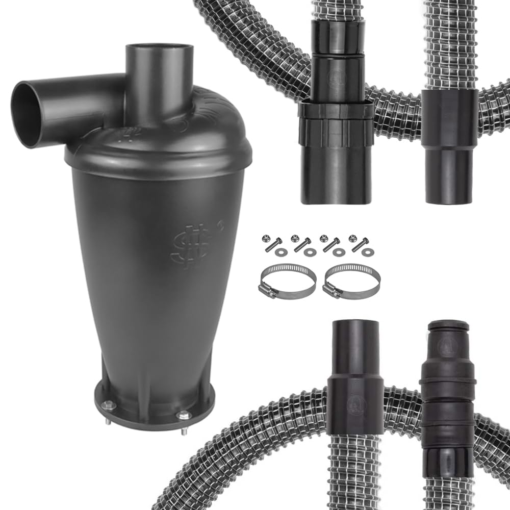 PRIMEBAG Zyklon-Vorabscheider-Set mit Gewebeschlauch für alle Industriesauger mit 58mm Anschluss (3 Meter)