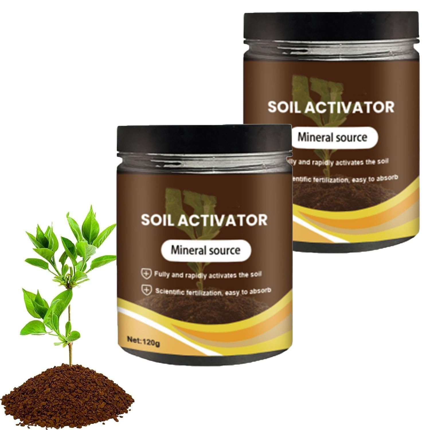 Soil Activator Organic Soil Activator and Plant Fertiliser for Lawns and Gardens Multifunctional Soil Revitalising Agent Improves Carbon Bonding in the Soil 2pcs