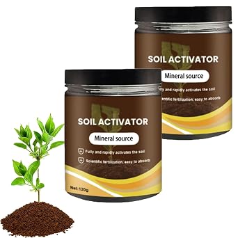 Soil Activator Organic Soil Activator and Plant Fertiliser for Lawns and Gardens Multifunctional Soil Revitalising Agent Improves Carbon Bonding in the Soil 2pcs