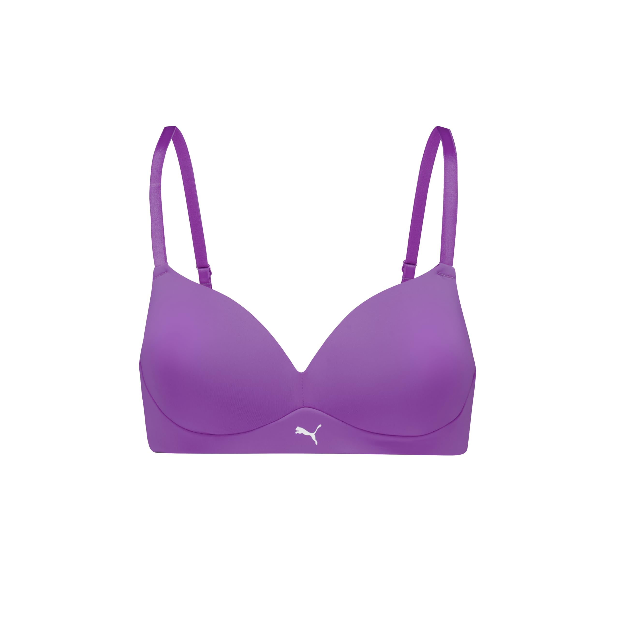 Puma Women's Purple Soft Lightly Lined Bralette in Size 32B, Sports Direct
